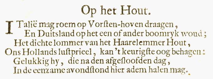 In eerste instantie beschouwde het stadsbestuur de Hout vooral als een bos voor de productie van hout.