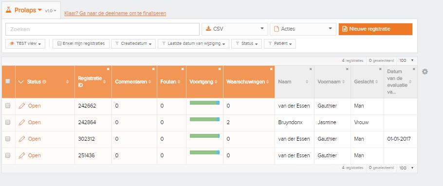 Diverse filtermogelijkheden