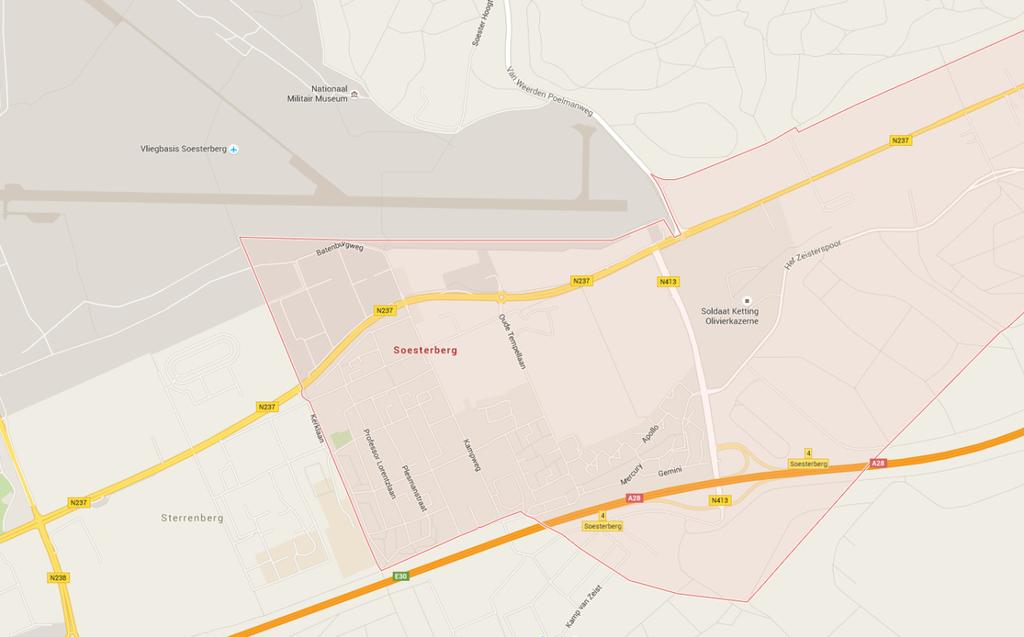 2 Plan Oude Tempel Soesterberg 2.1 Algemene beschrijving Aan de oostkant van Soesterberg, langs de Amersfoortsestraat achter het Kontakt der Kontinenten, komt een nieuwe woonwijk: Apollo Noord.