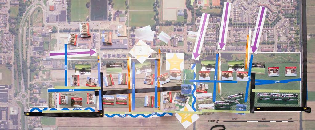 Tafel 7 Park Buytewech wordt verbreed. In het gearceerde deel komt nieuwe natuur. Aan de noordrand van het plangebied wordt een boomstructuur aangelegd. De slotenstructuur wordt versterkt.