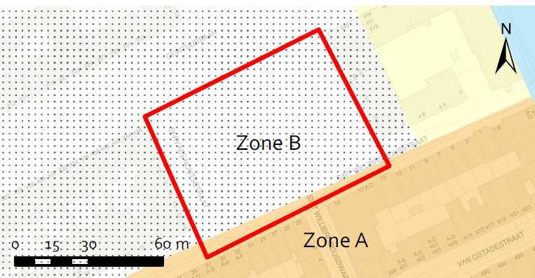 Archeologisch onderzoek Zone B: lage verwachting De verwachting voor zone A is bijgesteld naar laag, overeenkomstig met de rest van het onderzoeksgebied.