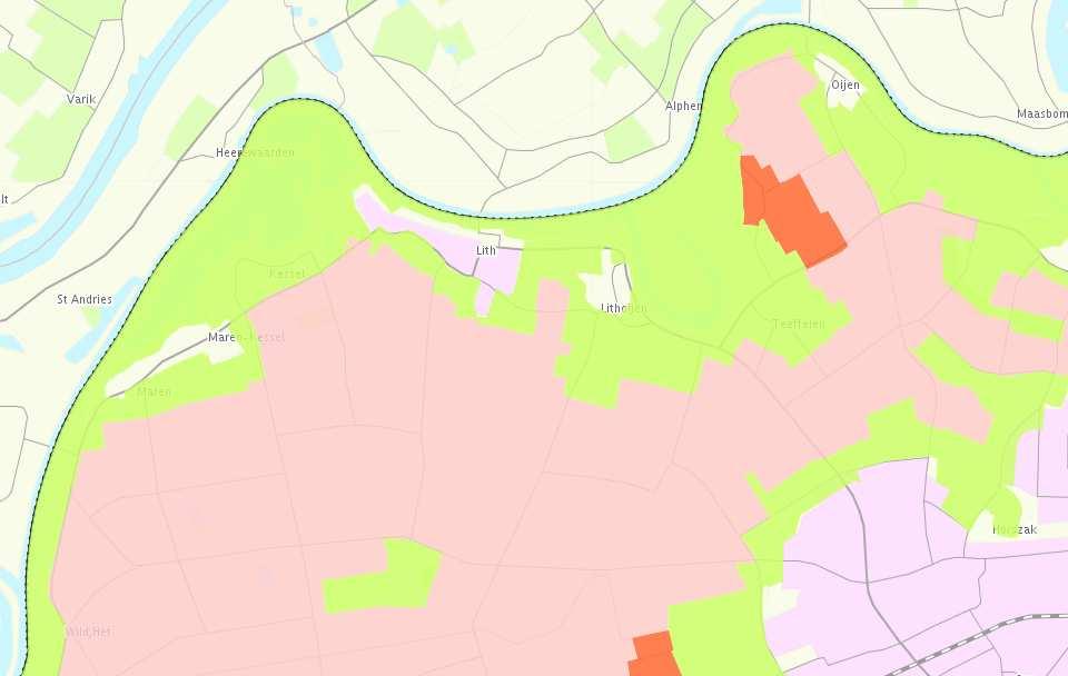 Buitengebied Lith 2013, pag. 148 van 161 Voor dit gebied is om die reden toch het ontwikkelingsperspectief van de gemengde plattelandseconomie opgenomen.