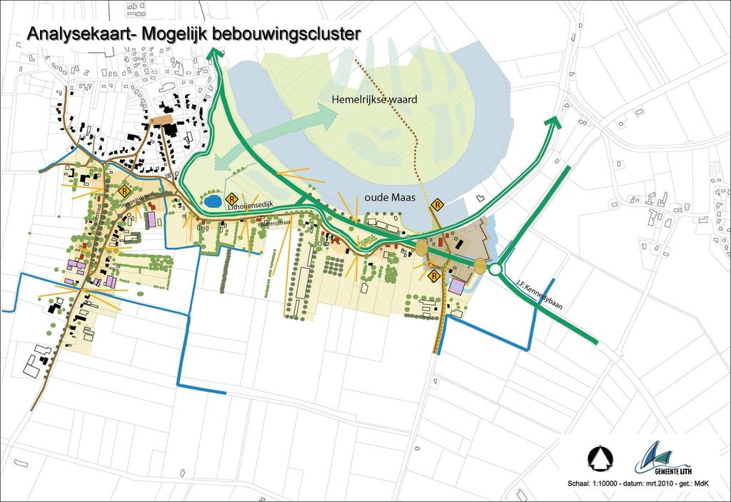 Buitengebied Lith 2013, pag. 65 van 161 Batterijstraat / Lithoijen Zuid De kern Lithoijen ligt ten oosten van Lith en ten westen van de oude Maasarm en de Hemelrijkse Waard.