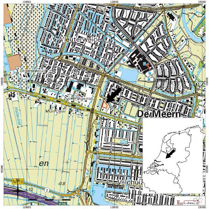 Figuur 1. Situering van het plangebied binnen Nederland Utrecht (gemeente Utrecht) Zandweg (ong.