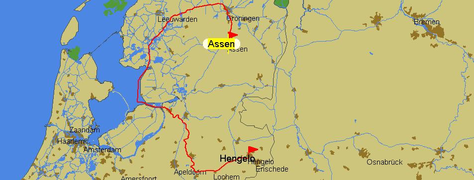 Alternatieve route per binnenvaart De zandwinlocatie in Gasselte is niet ontsloten door het vaarwegennetwerk in Nederland.
