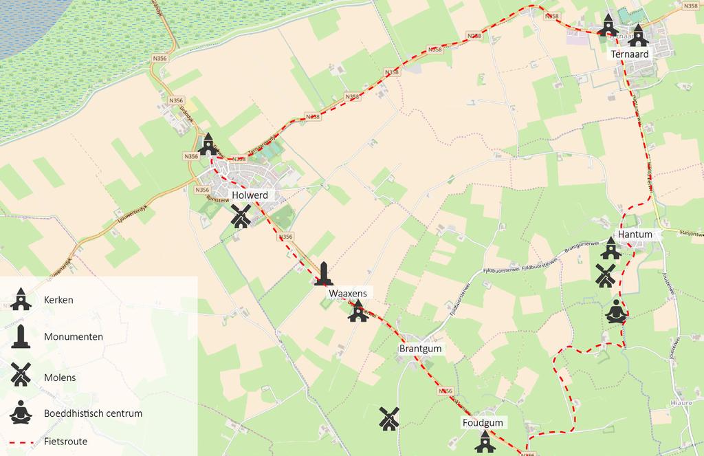 8 Fiets- en wandelroutes Holwerd en de omgeving hebben veel goede eigenschappen te bieden naar voren komen in de fietsroute, die door Holwerd en de omliggende dorpen loopt.