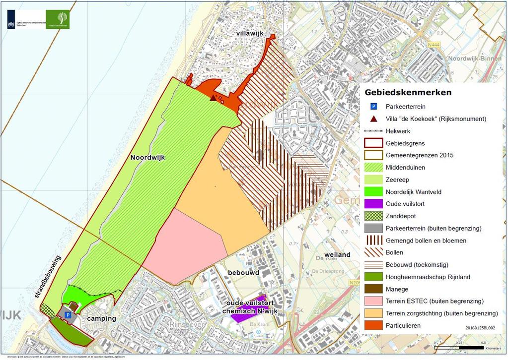 Begrenzing Het Natura 2000-gebied Coepelduynen kent aan de noord- en zuidzijde een grillige begrenzing in aansluiting op de bestaande bebouwing van Noordwijk en Katwijk aan Zee.