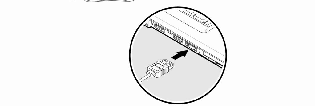 Bij deze aansluiting gaat het om een Comboslot, waarop zowel USB- als esatatoestellen kunnen worden aangesloten.