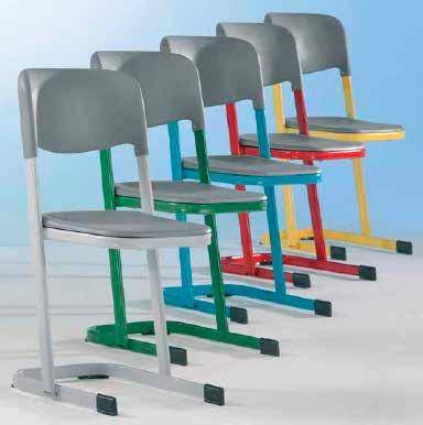 ECOFLEX In hoogte verstelbare en stapelbare leerlingenstoel. Zeer robuust gebouwd, met name door de geïntegreerde slagbeugel. Zeer lange levensduur.