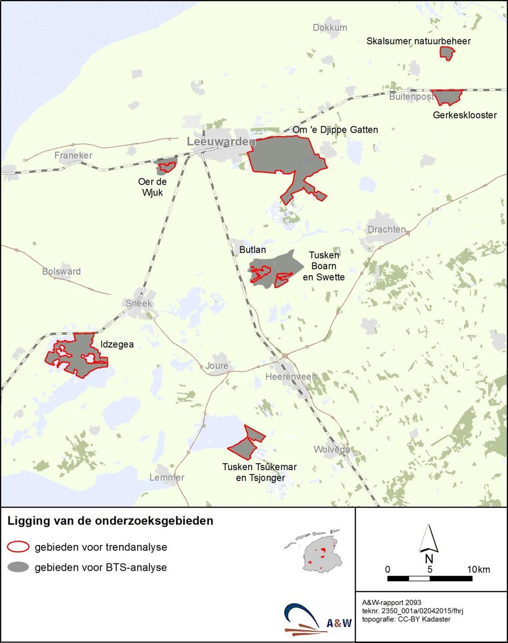 6 A&W-rapport 2093 Monitoring agrarisch weidevogelbeheer Fryslân Figuur 3.