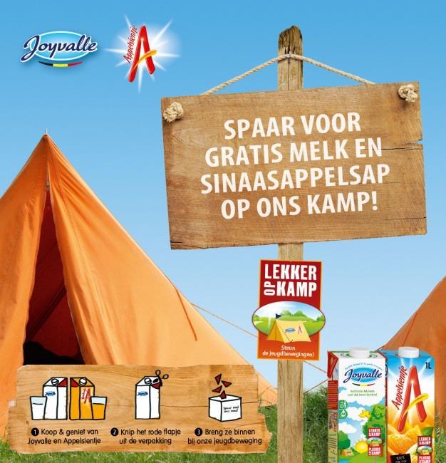 Gratis melk, fruitsap en speculoospasta op kamp!