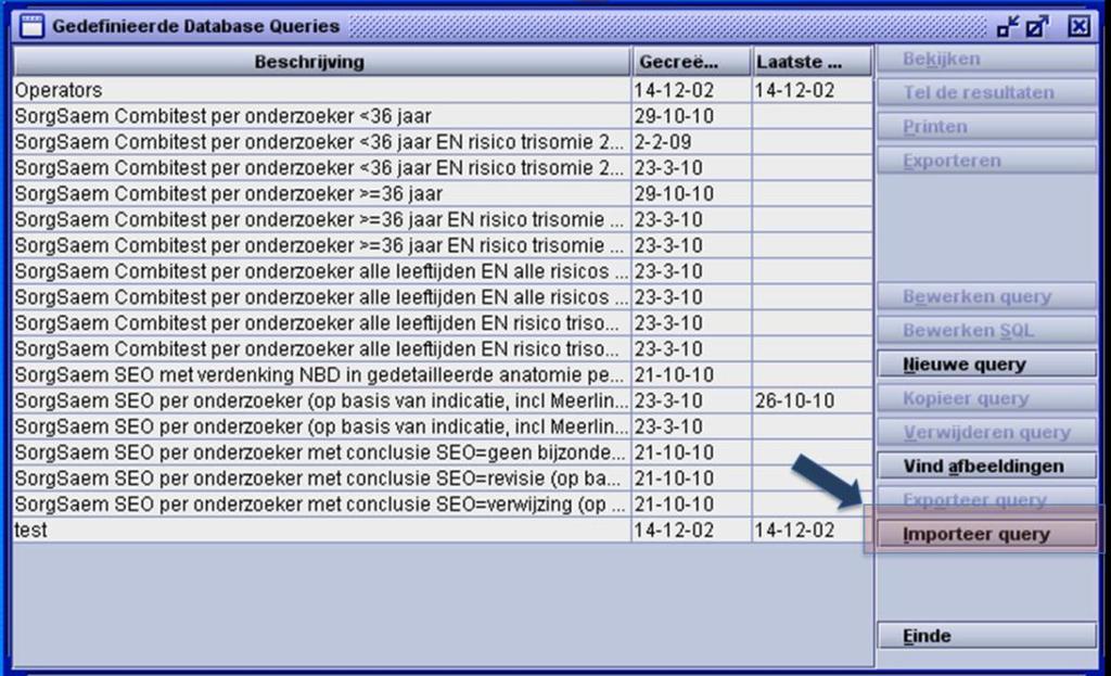 Alleen wanneer er een nieuwere versie van de xml file is herhaald u de stappen voor downloaden van de Peridos website en