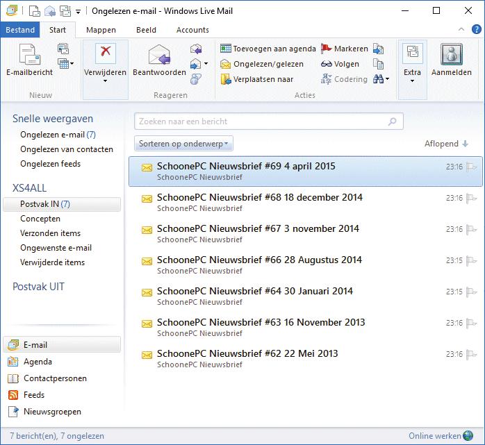 TIP: Wordt Windows Live Mail (of een van de andere Windows Essentials-producten) in een vreemde taal weergegeven dan is dat eenvoudig naar het Nederlands te wijzigen met het commando LangSelector