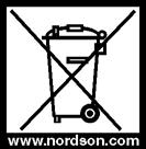 This equipment is regulated by the European Union under WEEE Directive 2002/96/EC). See www.nordson.com for information about how to properly dispose of this equipment.
