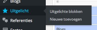 06. Uitgelichte blokken op de homepagina beheren 01. Op de homepagina vind je enkele uitgelichte blokken.