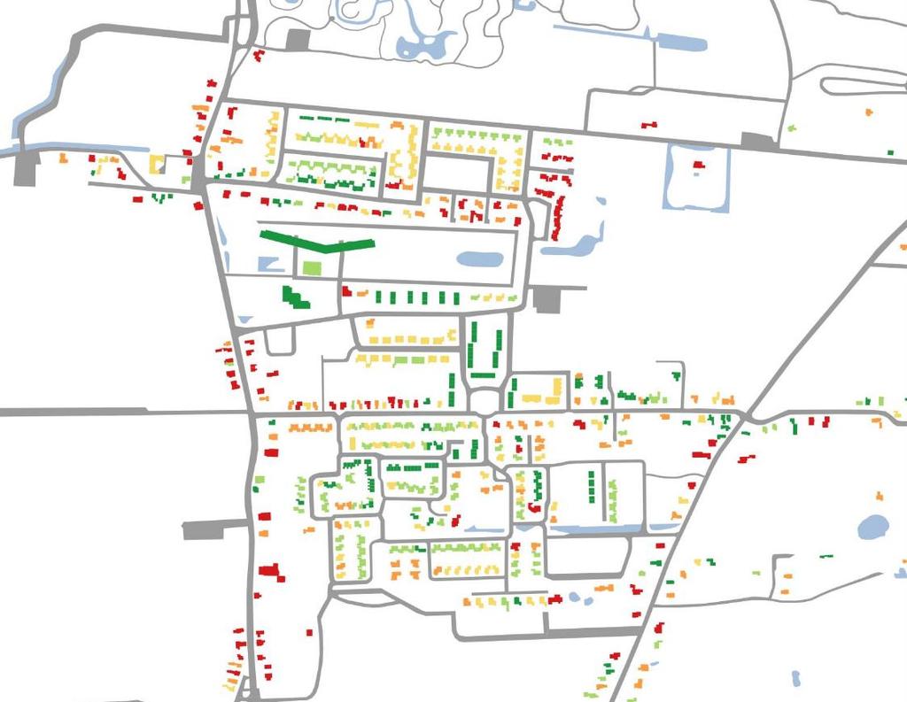 Energiezuinigheid van de woningvoorraad Energielasten per maand Woningen met relatief hoge energielasten zijn overal in Oentsjerk te vinden.