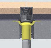 uitloop) Kleine diameter grote afvoercapaciteit Overbrugt isolatielagen vanaf 50 mm Inclusief aansluitmanchet volgens