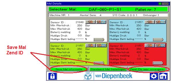 Uitwisselen van de sensoren is een eenvoudige handeling Vul het nieuwe ID in en druk op save Mal informatie