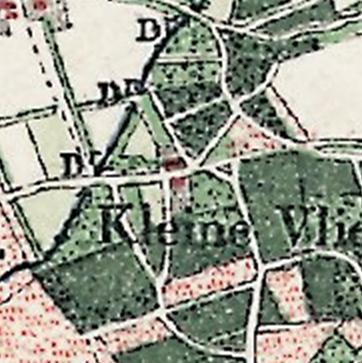 Archeologisch onderzoek Kleine Vliet 3 en 4 te Veldhoven/ AM12314 Figuur 5: Historisch kaartmateriaal uit