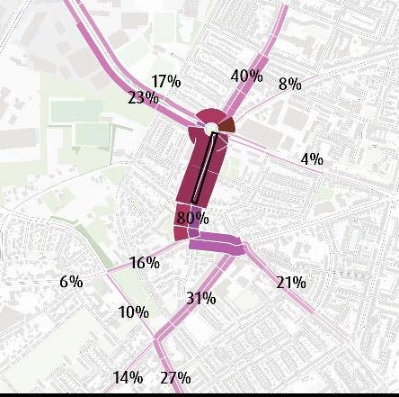Route door de wijk is korter én sneller Een analyse in Google Maps toont aan dat voor een aantal relaties in Nijmegen de routes door de
