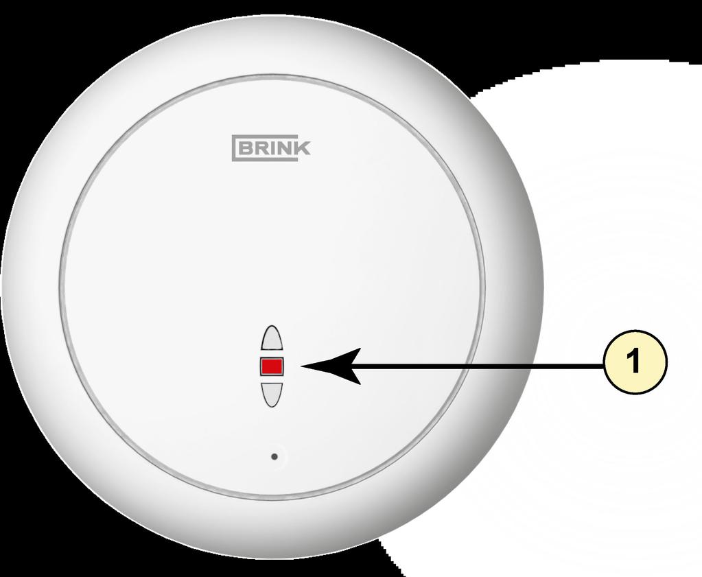 LED functie op CO₂-sensor De CO 2 sensor is aan de voorzijde voorzien van een rode LED.