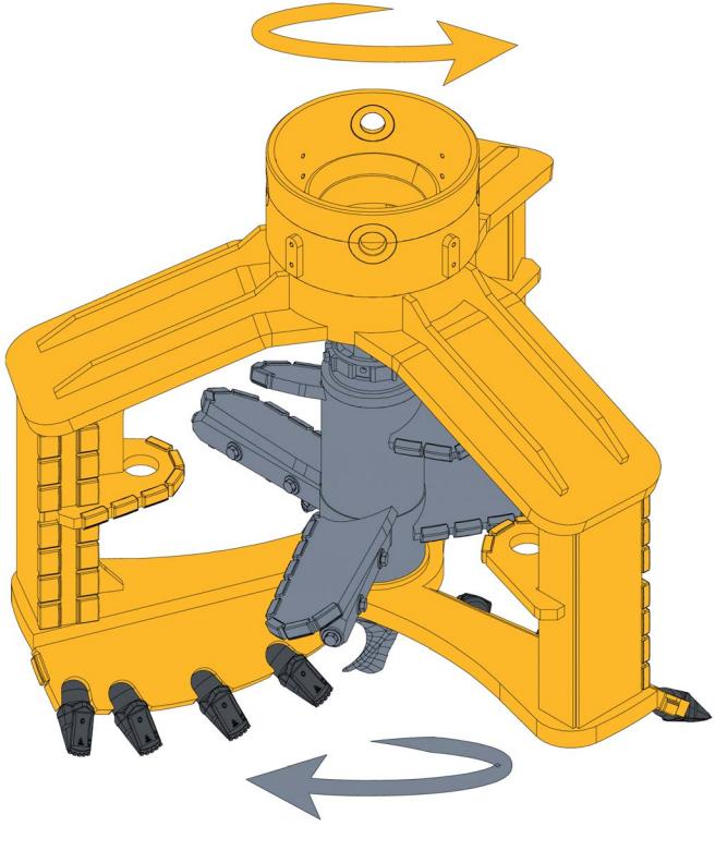 Single Column Mixing Double Head Mengtool: Dubbele roterende kop met mengbladen; Twee koppen roteren in tegengestelde richting.