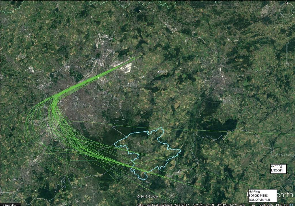 opsdelta PROCEDURE 4000 VOET naar LINKS DELTA-PROCEDURE (04/2018: aantal: 56) Bocht naar links op 4000 voet voor de zwaardere 4 motorige vliegtuigen richting het oosten / zuid-oosten.