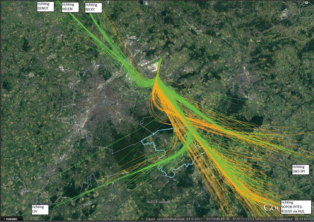 opsopstijgingen BAAN 19 DE REGEL = PRS REGEERAKKOORDEN 2008-2010 Track vergelijking tussen de opstijgingen in 2012 en in