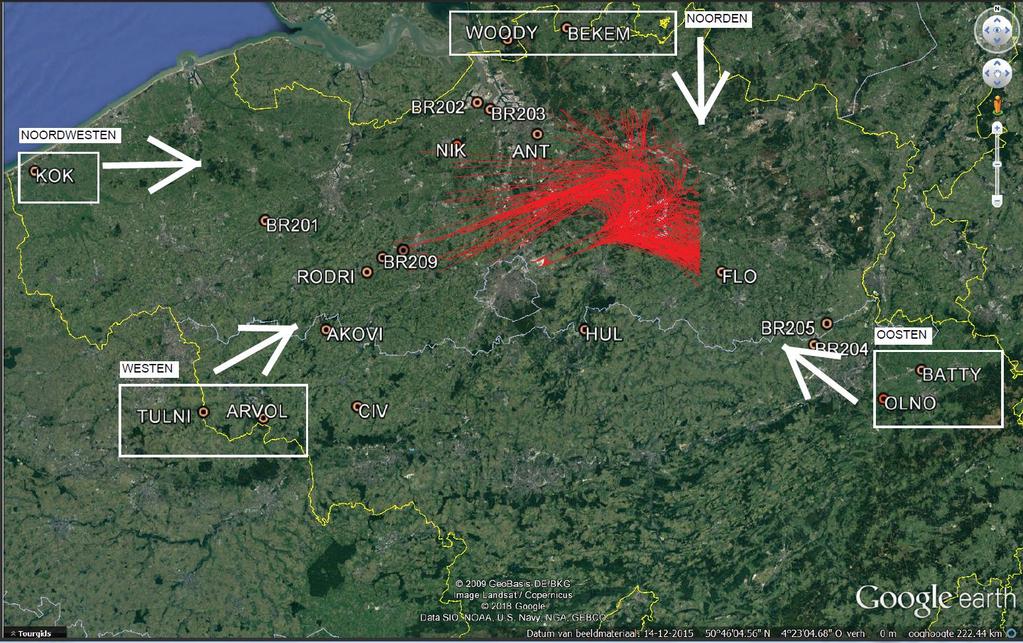 opsprs LANDINGEN 25R/L DE REGEL = PRS STAR (Standard Instrument Arrivals) : Entry Points & Waypoints RADARVECTORING Separatie