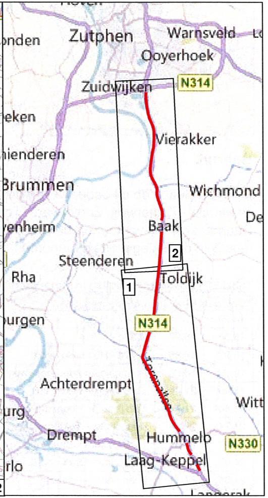 N314 Toldijk - Baak De weg is gecategoriseerd als een gebiedsontsluitingsweg met een maximum snelheid van 80 km/h. De weg loopt door drie bebouwde kommen, waar de maximum snelheid 50 km/h is.