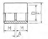 d x G m M B A e E 20 x 1 / 2 16 15,5 11 12,0 26,5 27,5 25 x 3 / 4 19 16,3 14 16,7 32,5 33,5 32 x 1 22 19,1 17 19,9 41 42 40 x 1 1 / 4 26 21,4 21