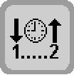 Invoermenu 6.13 Volgordebesturing - Invoer van de vertragingstijd Druk op deze toets om naar het menu voor de vertragingstijd van de volgordeschakeling te gaan.