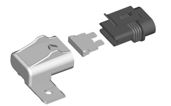 Vier 10A-zekeringen beschermen de O 2 sensors. Ze bevinden zich bij de connector voor de 14-polige drdboom.