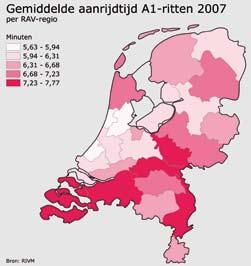 DE AMBULANCEZORG OP REGIONAAL NIVEAU DE AMBULANCEZORG OP REGIONAAL NIVEAU aanrijdtijd De aanrijdtijd begint op het moment dat de ambulance vertrekt richting het door de centralist van de MKA