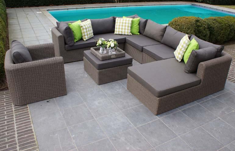 - 8-DELIGE LOUNGESET 2 x CORNER, 3 x MIDDLE, 1 x LOUNGEPART 3219,- 1 x