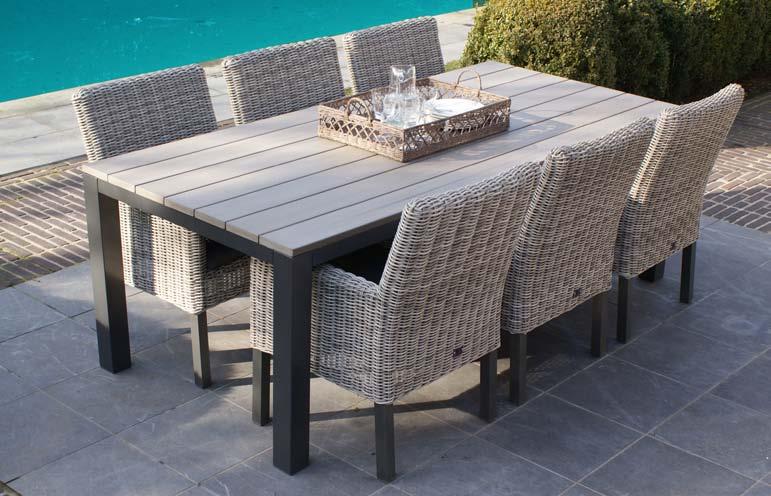 kussens, sierkussens optioneel) -20% 3349,- Isla Margarita loungeset -1 x RAVENNA TAFEL