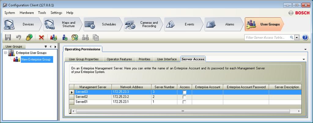 Bosch Video Management System Een Enterprise-systeem aanmaken nl 113 Pagina Gebruikers-groepen, Pagina 379 Server Lookup gebruiken, Pagina 95 7.