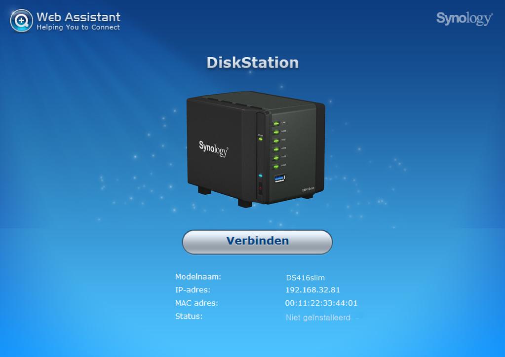 Hoofdstuk 3 DSM op DiskStation installeren Na voltooiing van de instelling van de hardware installeert u DiskStation Manager (DSM), het browsergebaseerd besturingssysteem van Synology van uw