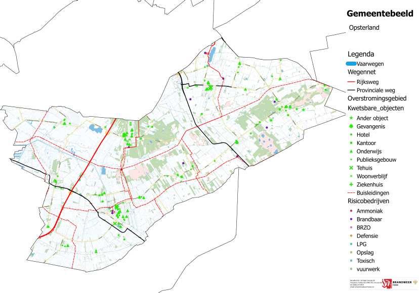 Opsterland In onderstaand overzicht is op basis van de professionele risicokaart en het CBS een inventarisatie samengesteld voor het grondgebied van de gemeente.