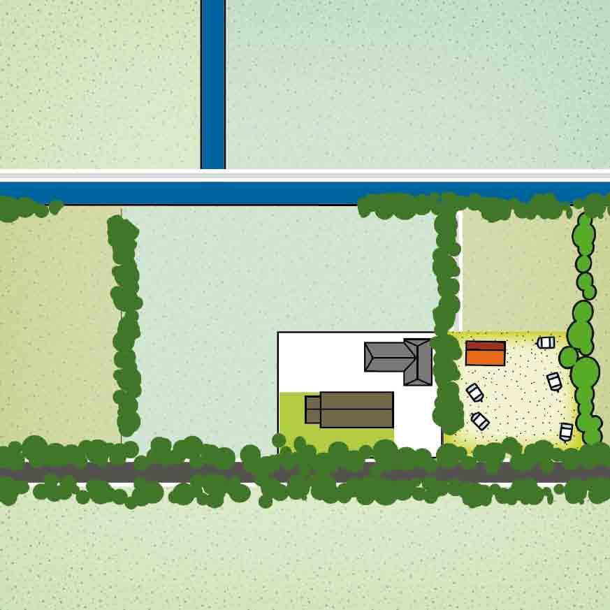 3. Inpassing erfbeplanting ERF MET WONING/WOONBOERDERIJ - langs de weg v v BESLOTEN LANDSCHAP Een mooi erf is goed ingepast in de omgeving. We hechten dan ook veel waarde aan een goede erfbeplanting.