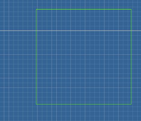 F9 verbergt deze weer. Omdat het hier om een vierkant gaat, kun je in plaats van de afmeting van de 2 de maat in te geven gewoon om de eerste maat klikken.