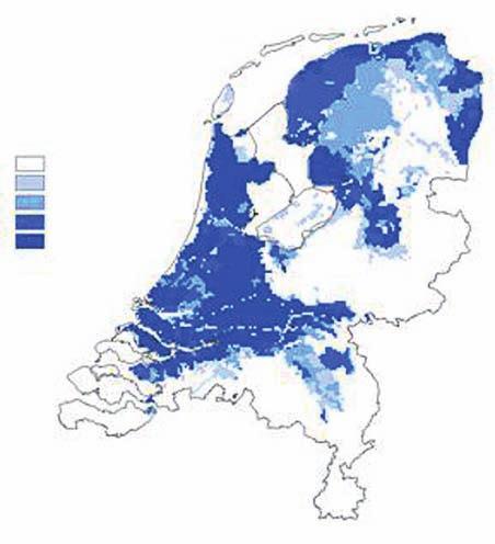 Een maat die de verdeling van water over de verschillende regio s in Nederland inzichtelijk maakt is bijvoorbeeld het systeemvreemd water.