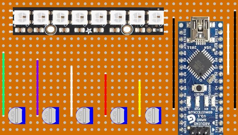 Voorkom dat het soldeer contact maakt met een andere koperbaan. Onderbreken van koperbanen. Een aantal koperbanen van de PCB moeten onderbroken worden omdat er anders kortsluiting ontstaat.