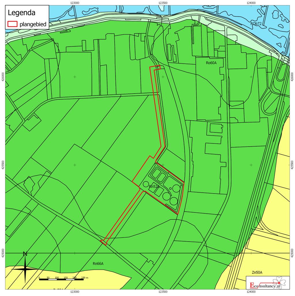 Figuur 7. Situering van het plangebied binnen de Bodemkaart Robijnsweg 15 te Sleeuwijk.