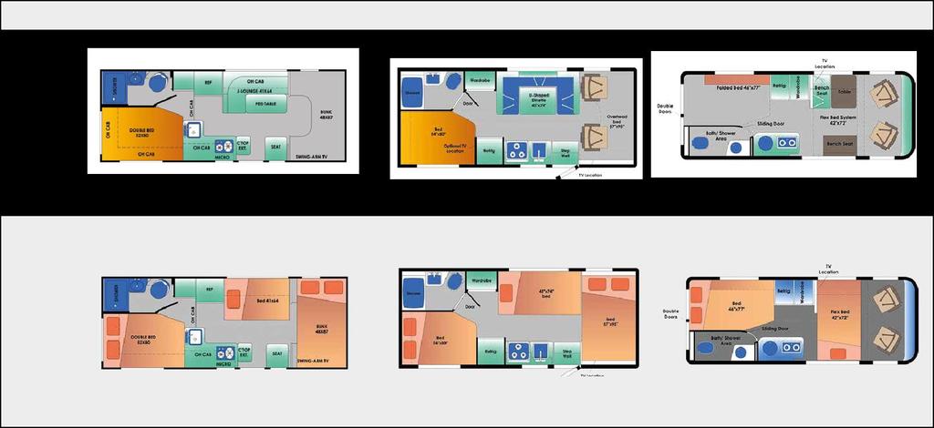 95L 208L Interne doorloop Douche /Toilet / / Verwarming bestuurdersruimte Verwarming woonruimte Airco