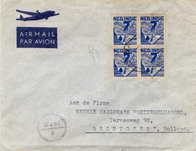 Zoals Magda uit Lisse deed; die in 1949 deze brief schreef naar haar luitenantje in Semarang. Ook burgers maakten natuurlijk gebruik van de luchtpost.
