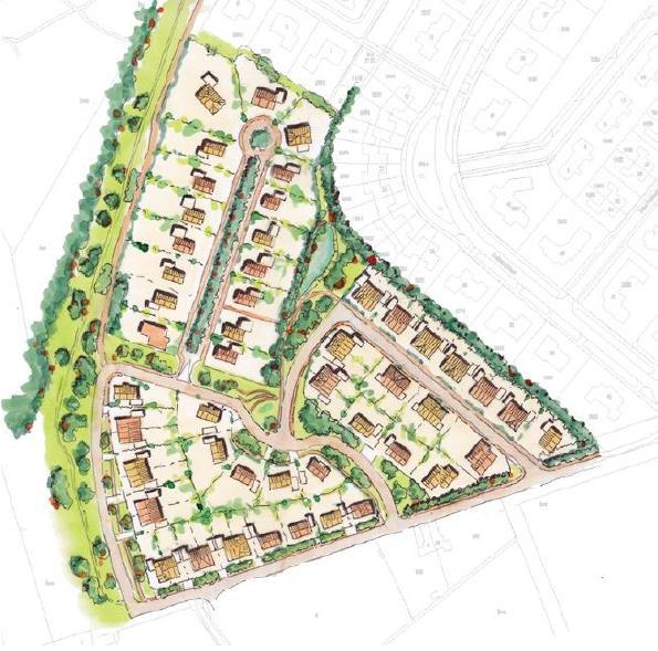 3.4 Stedenbouwkundig plan De groene sfeer en de hoogteverschillen zijn een belangrijke leidraad geweest bij het ontwerpen van het stedenbouwkundig plan.