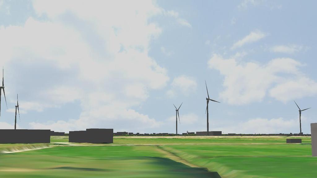 Vanwege de weidsheid en openheid van het polderlandschap zullen de windturbines goed zichtbaar zijn in en om het gebied.