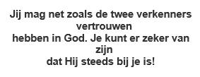 een grote Numeri 13:23 druiventros mee? Hoe noemde men de reuzen die men in Kanaän Numeri 13:33 zag? Na hoeveel dagen kwamen de verspieders Numeri 13:25 terug?