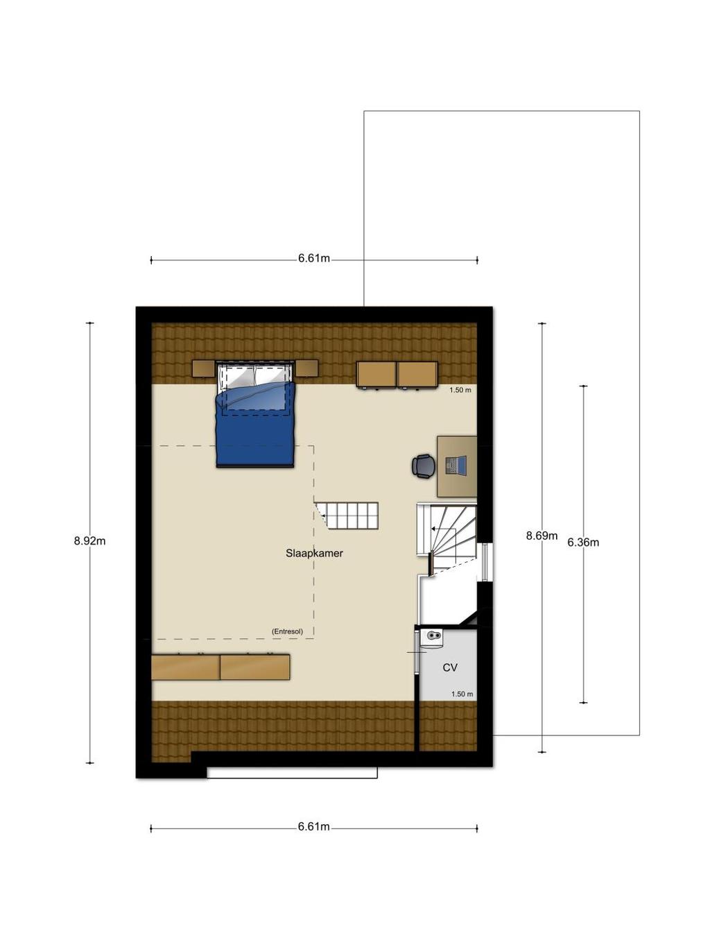 Plattegrond 2e verdieping: Aan deze